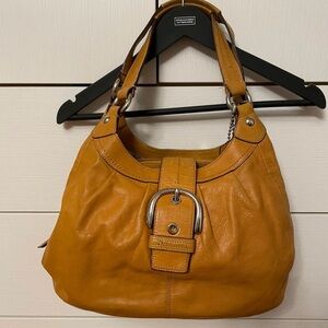 Coach Mustard Leather Shoulder Bag